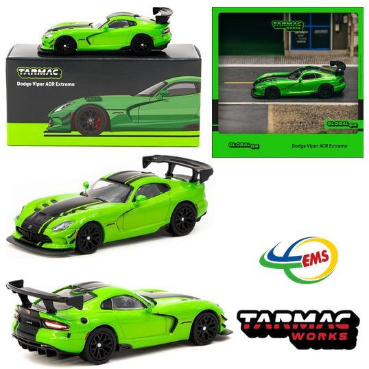 T64G-TL028-GR - Tarmac Works 1/64 Dodge Viper ACR Extreme Green Metallic GLOBAL64