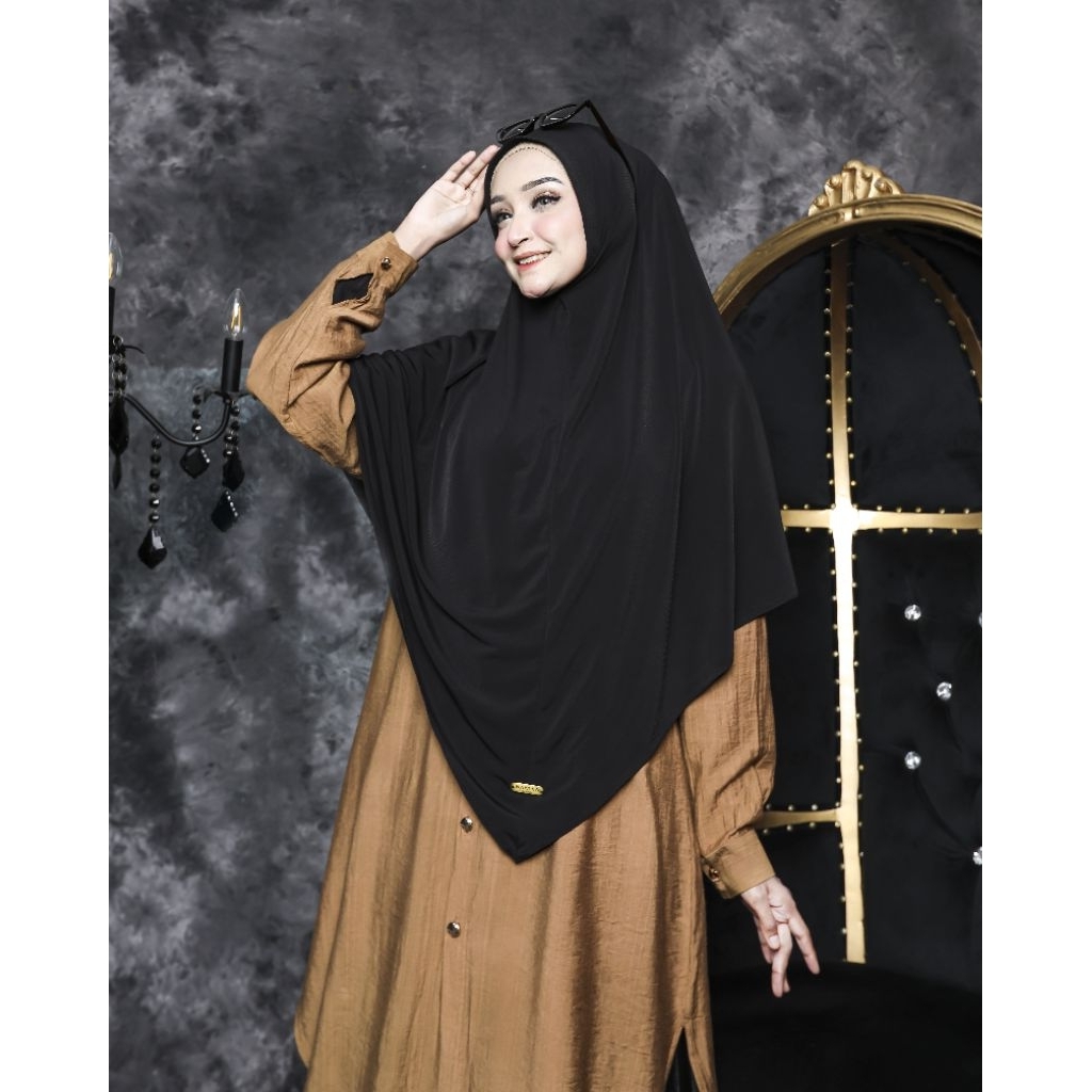 Khimar Syari Bahan Jersey Premium– Bahan Jatuh, Non Pad, Adem & Nyaman