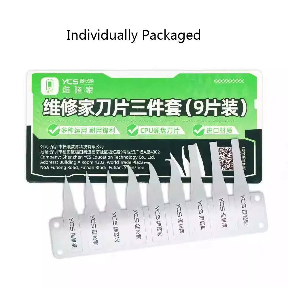 

YCS CUSTOM REPAIR KNIFE BLADE 9 PCS ENGRAVING METAL ANTI SLIP - RATA / BENGKOK / LANCIP