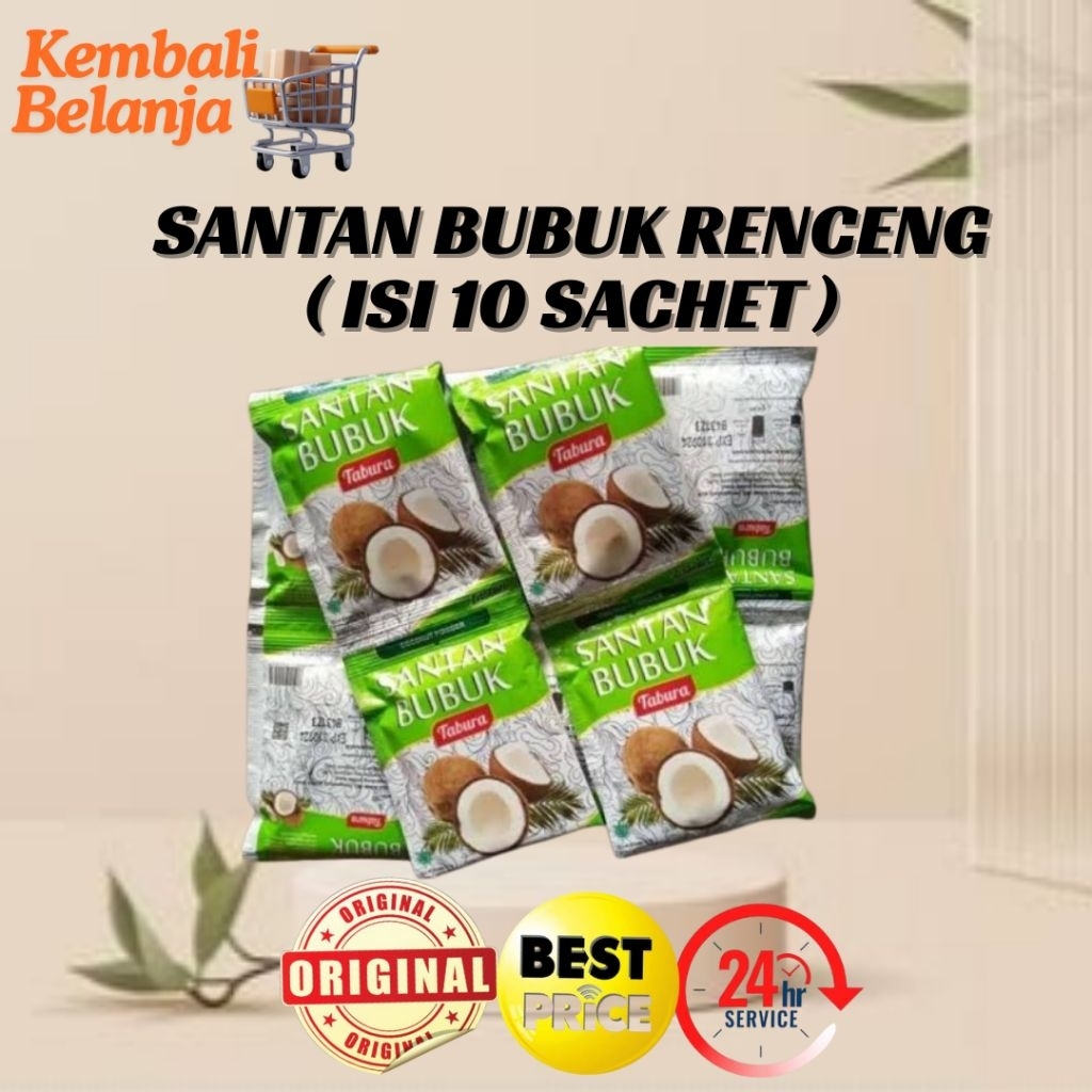 

1 Renceng Isi 10 Sachet Santan Bubuk Tabura/ Santan Instan Praktis/ Santan Bubuk/ Bumbu Masak Praktis