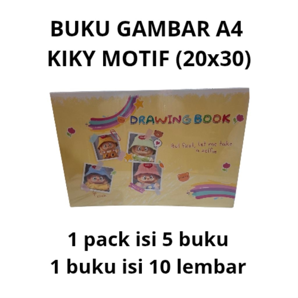 

BUKU GAMBAR A4 KIKY MOTIF (1 PACK ISI 5 BUKU & 1 BUKU ISI 10 LEMBAR)