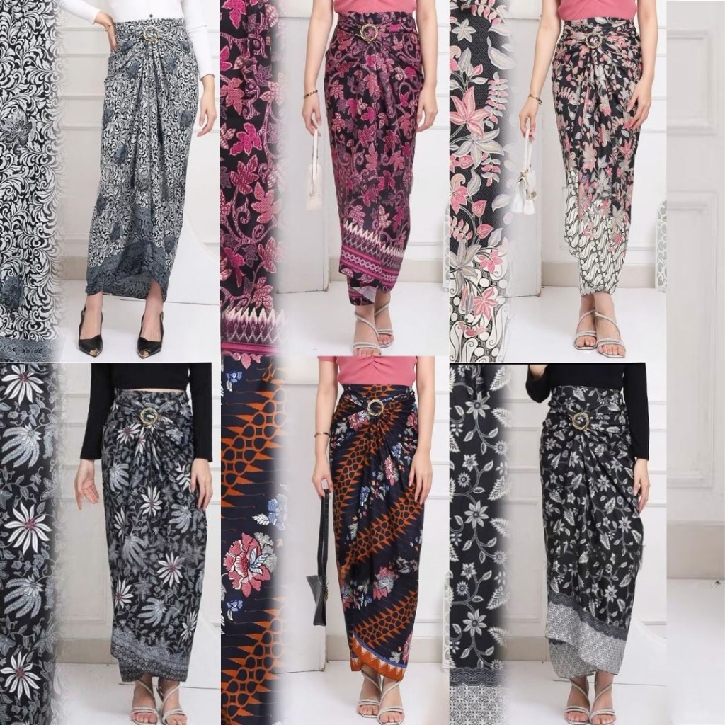 Rok Lilit Batik Kebaya Paya Pink/Kain Batik Wanita/Rok Lilit Kebaya