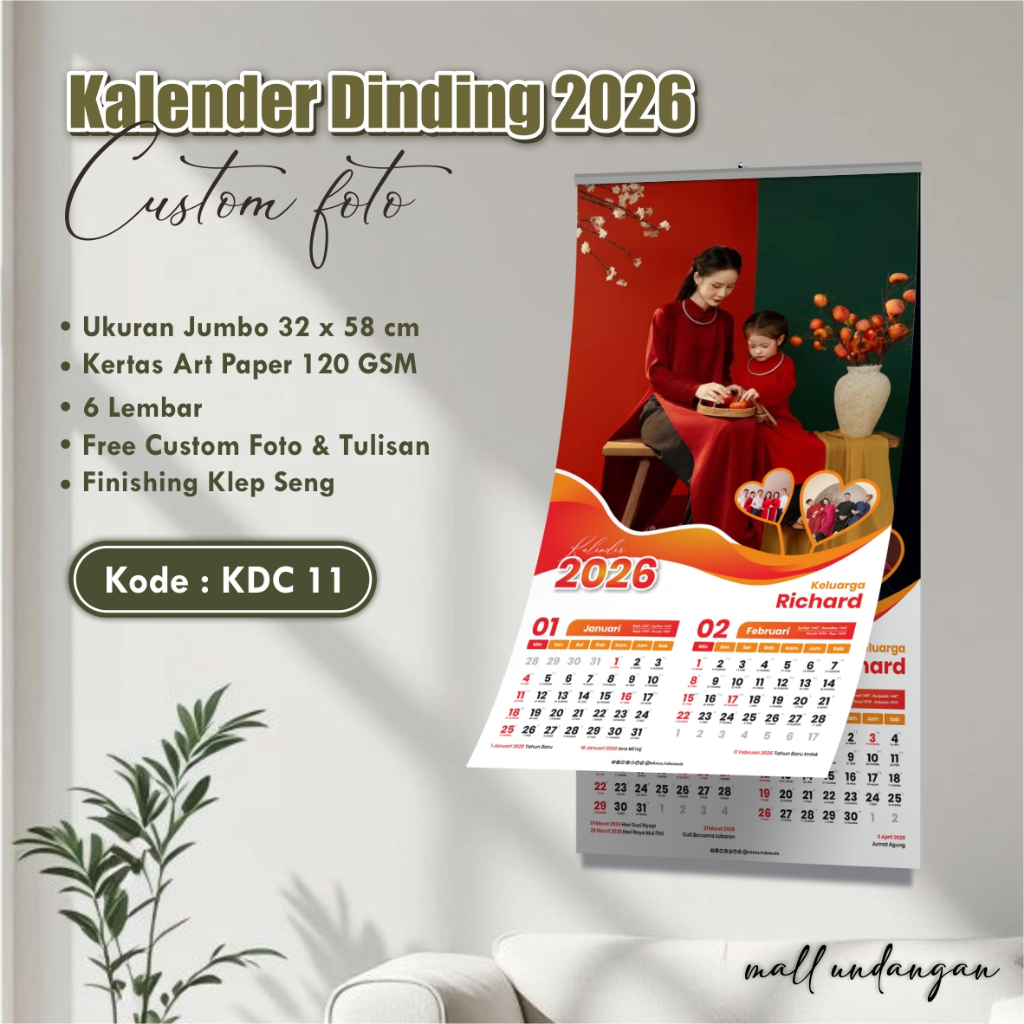 

CETAK KALENDER CUSTOM ELEGANT - KALENDER DINDING CUSTOM FREE FOTO