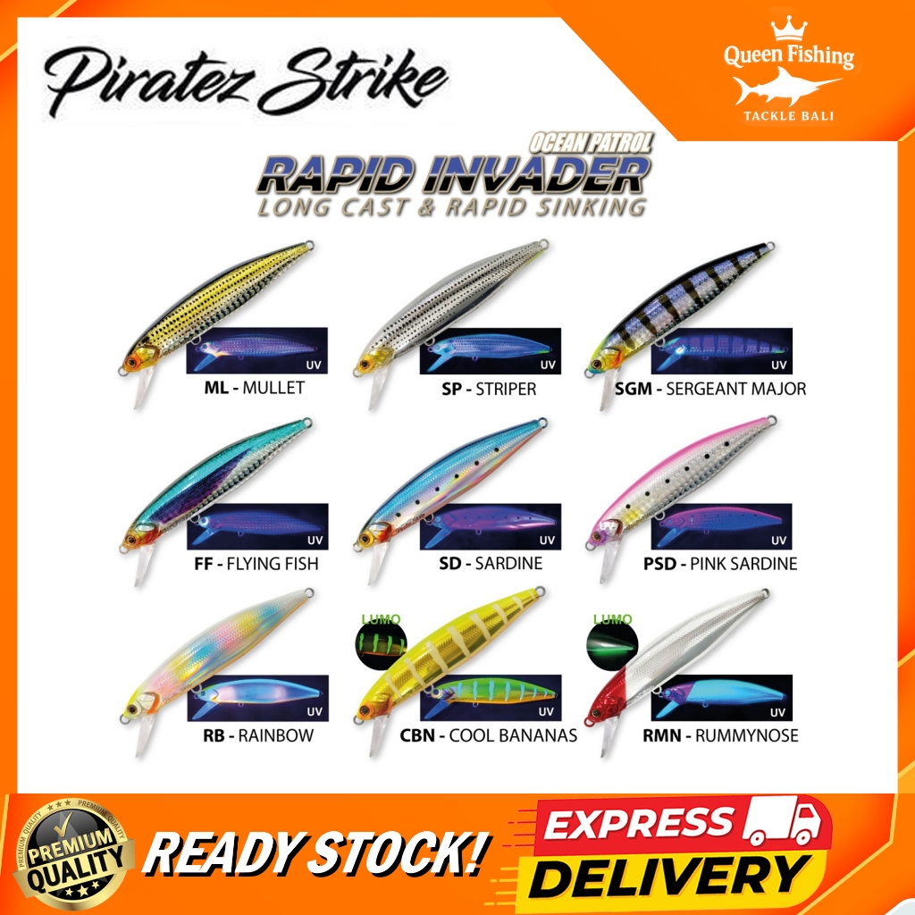 2024 2024 PIRATEZ STRIKE OCEAN PATROL RAPID INVADER SUPER SINKING/MINNOW FISHING LURE SENSES RAPALA/