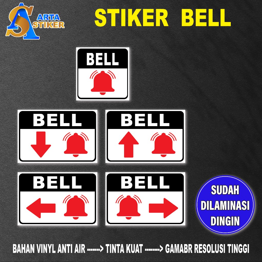 

05. STIKER BELL | STIKER PETUNJUK BELL | STIKER PENCET BELL DISINI