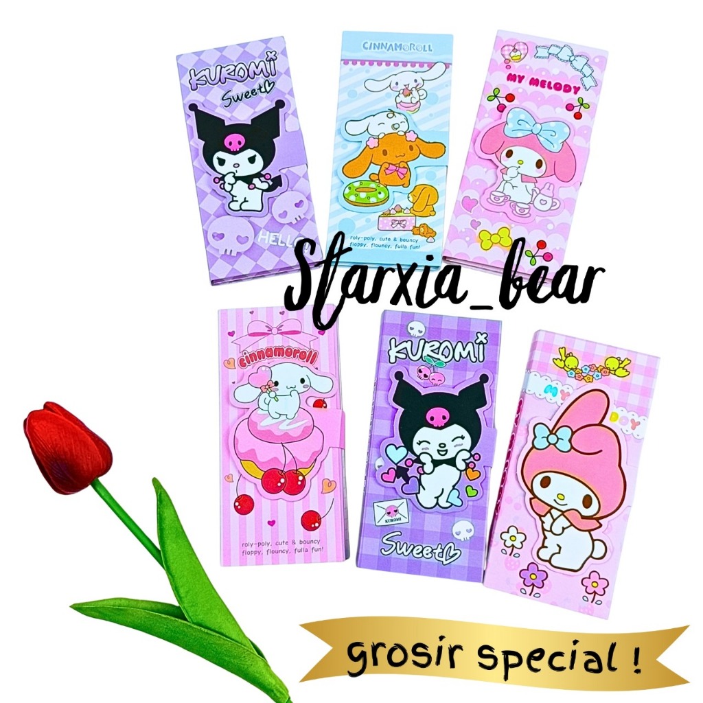 

NOTES/STICKY NOTE LIPAT/MEMO LIPAT/CATATAN MINI SANRIO KUROMI