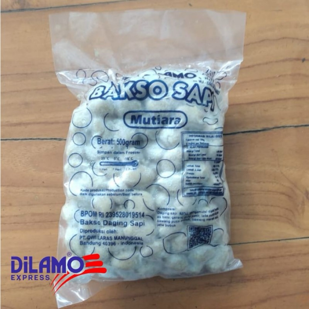

Bakso sapi mutiara DILAMO 500gr