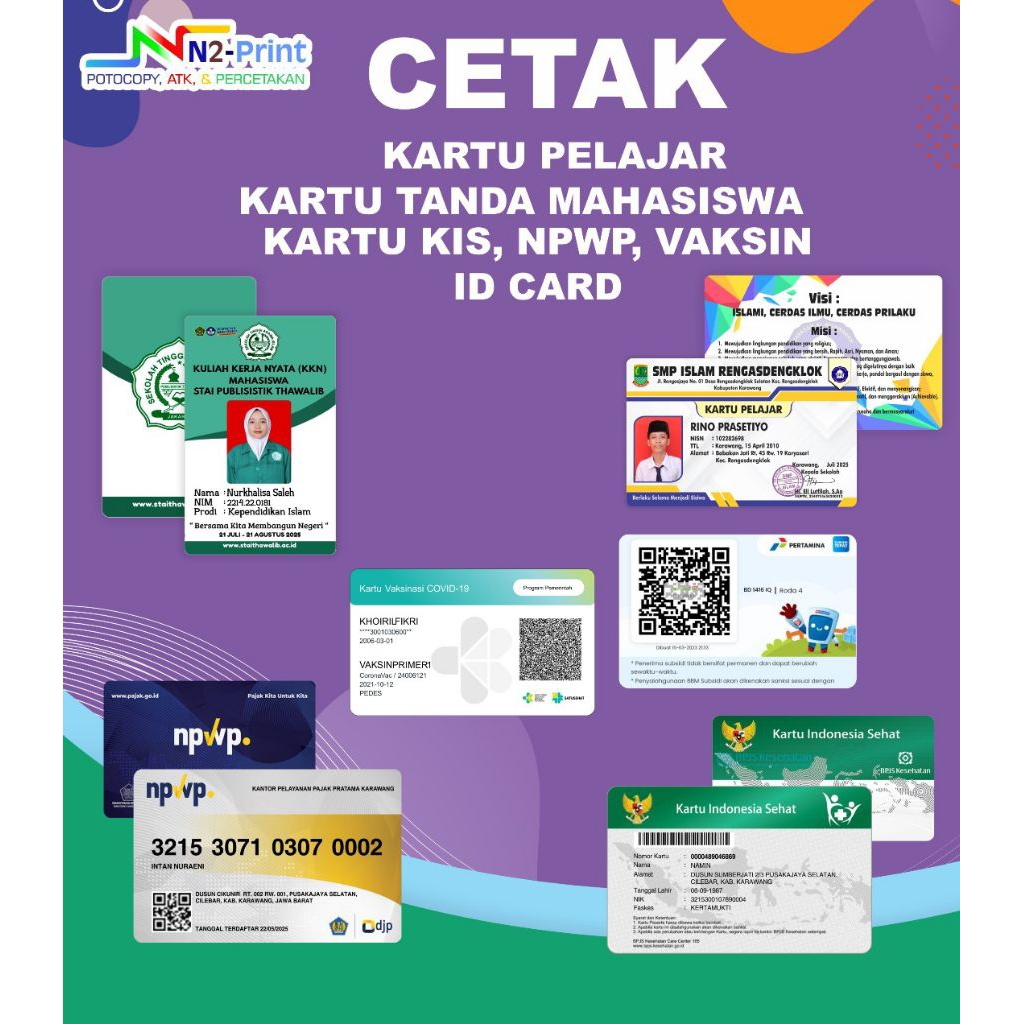 

Cetak ID Card Free Desain | kartu Organisasi | Kartu Pelajar | Kartu Mahasiswa | BPJS | NPWP DLL