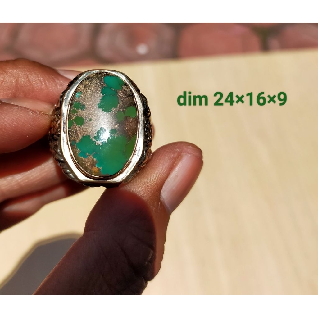 batu pirus persia original iran warna hijau kedondong lawasan