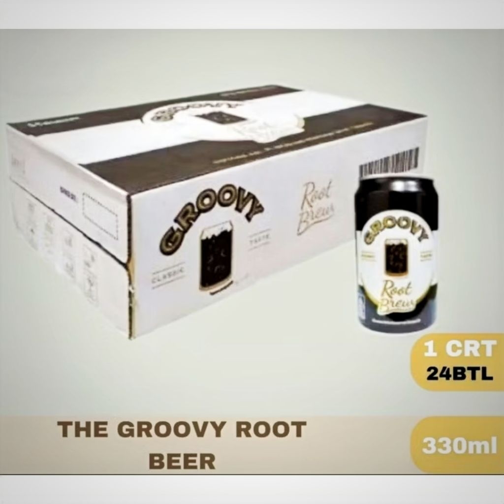 

[1 karton isi 24 kaleng] Groovy Classic Taste Root Beer
