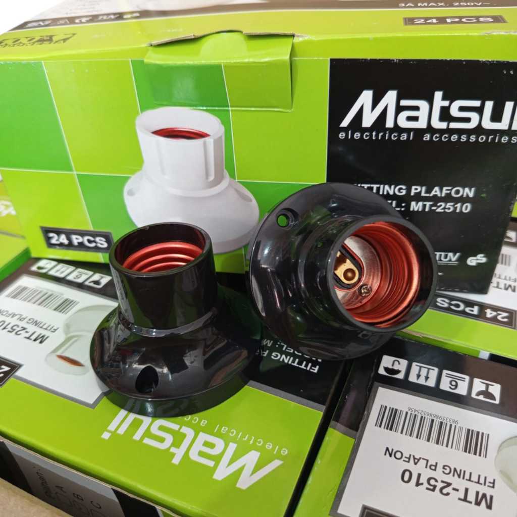 Fitting Lampu Tempel Bulat Matsui E27 Fiting Plafon MT-2510 Matsui