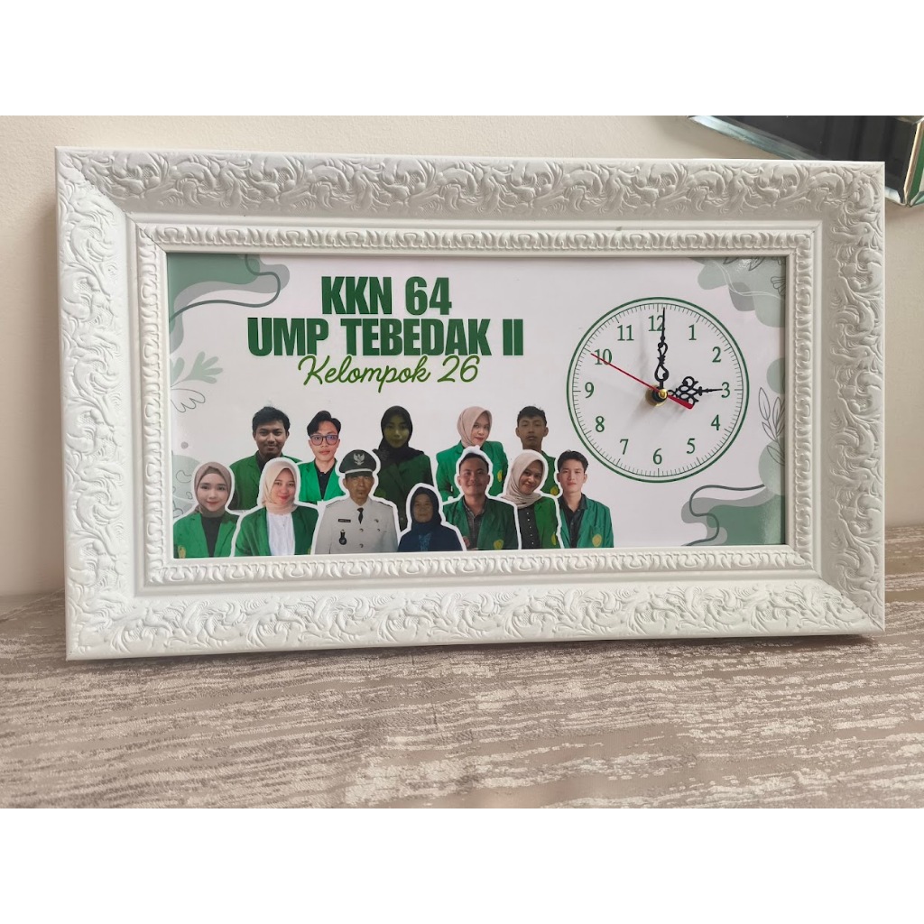custom jam dinding kenang - kenangan KKN murah unik ukuran besar