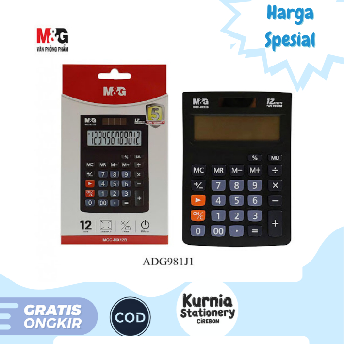 

M&G Kalkulator Digital MGC-MX12B / Kalkulator Digital ADG981J1