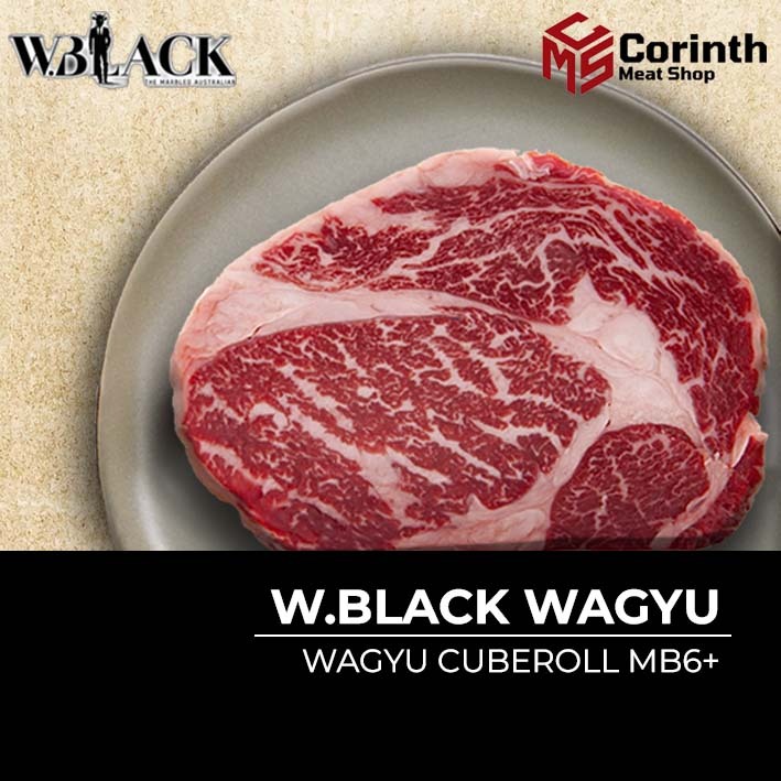 

W.BLACK WAGYU CUBEROLL MB6+ STEAK 250 GR // WAGYU BEEF // RIB EYE WAGYU BEEF MB 6 // MARBLING 6