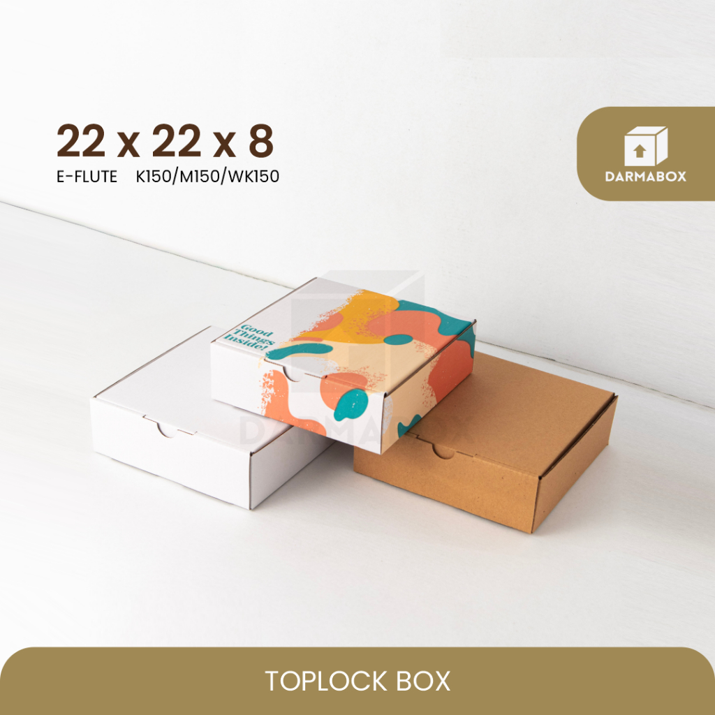 

Box 22x22x8 Packaging Cake/Gift Box/Sprei/Hampers/Kardus/Box