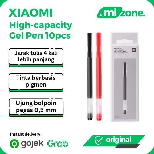 

Xiaomi High Capacity Gel Pen (10-Pack) Pulpen Pena 0.5mm Isi 10 Pcs