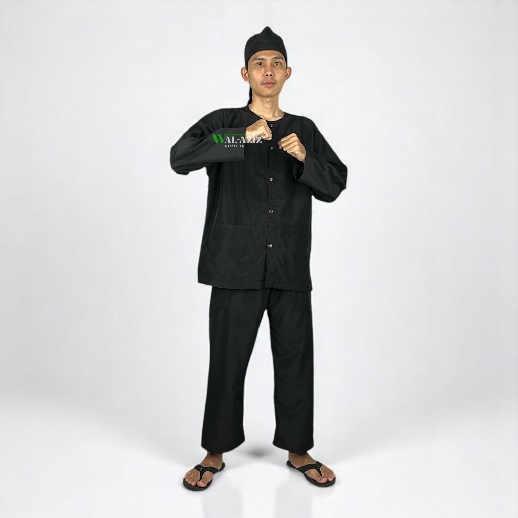 Setelan baju pangsi xxl xxxl jumbo adat sunda warna hitam termurah harga discount COD