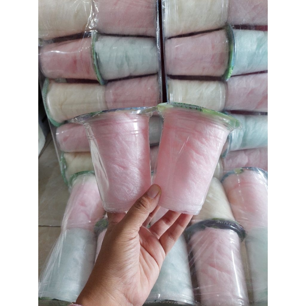 

gulali/arum manis cup gelas 10cup ukuran 14 oz