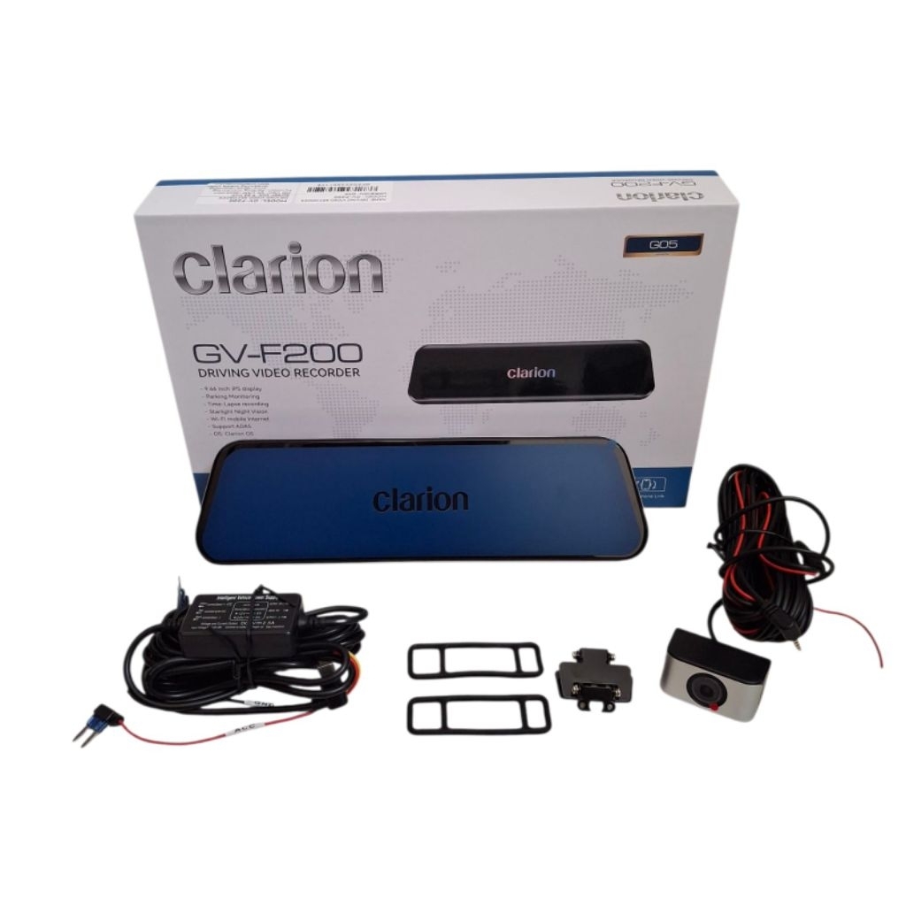 Dvr spion clarion gv-f200 g05 dashcam clarion gv-f200 g05 9.66 inch 4K+support wifi+ADAS free memori