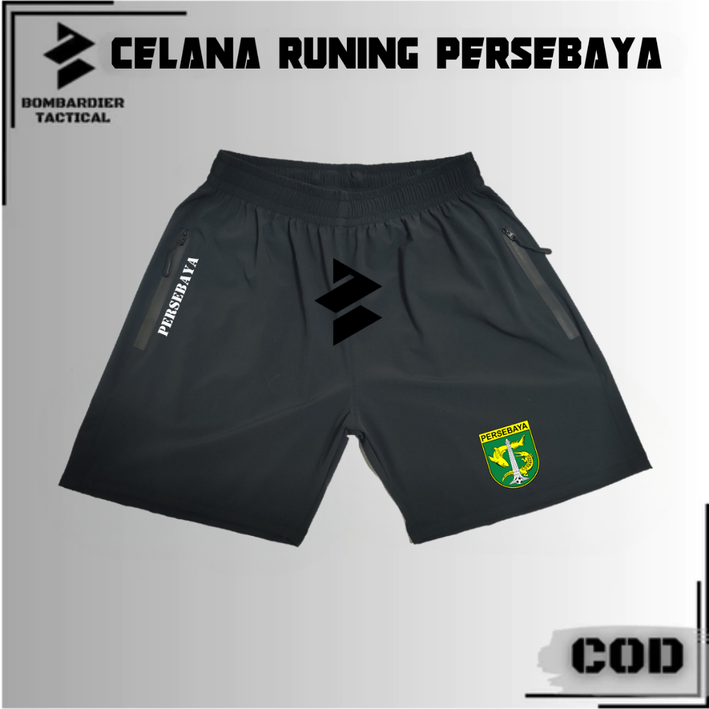 Celana Pendek Pria Microstreet / Celana Pendek Lari PERSEBAYA