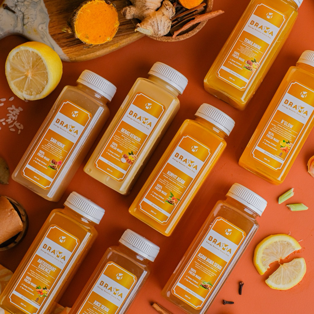 

Limited! 7 Days with Jamu Brama | Jamu Tradisional | Kunyit Asam | KunyitJaheSeraiTemulawakLemonMadu | Paket Lengkap | Sehat dan Segar