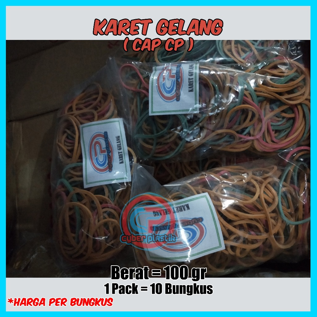 

Karet Gelang warna warni 100 gr | Karet gelang CP 1 Ons