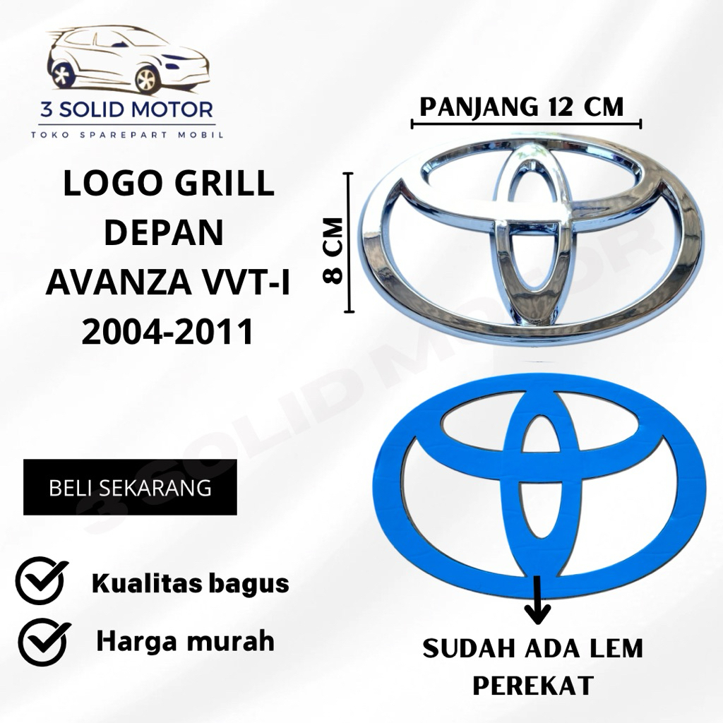 LOGO GRILL DEPAN AVANZA VVTI 2004-2011 ORIGINAL