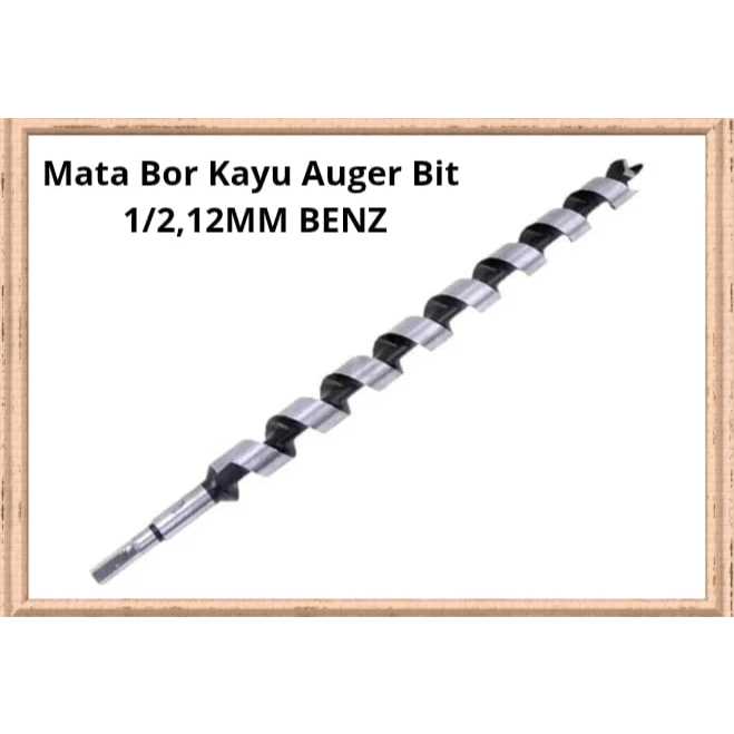 Mata Bor Kayu Auger Bit Benz 12mm 12mmx200mm
