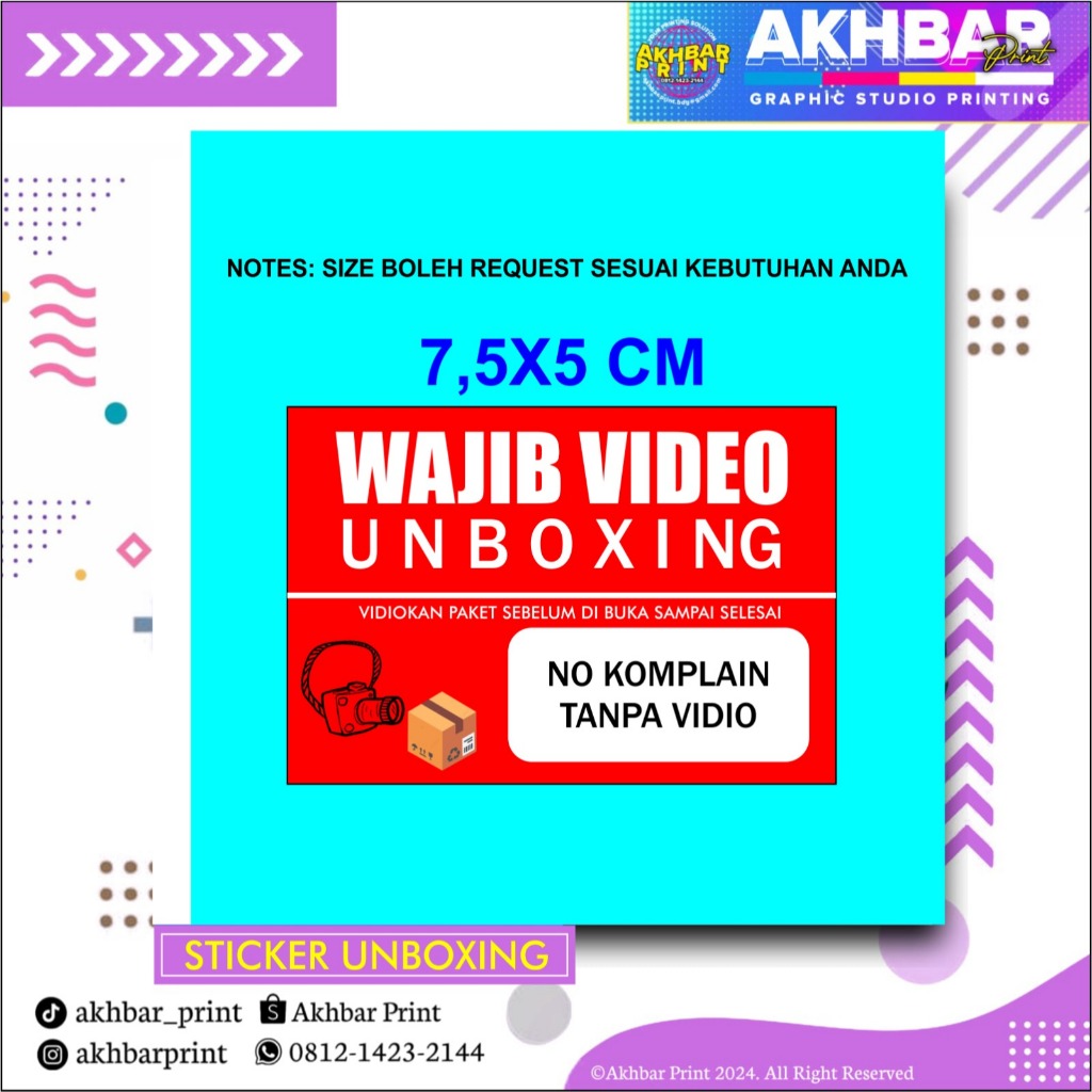 

STIKER UNBOXING - AKHBAR PRINT