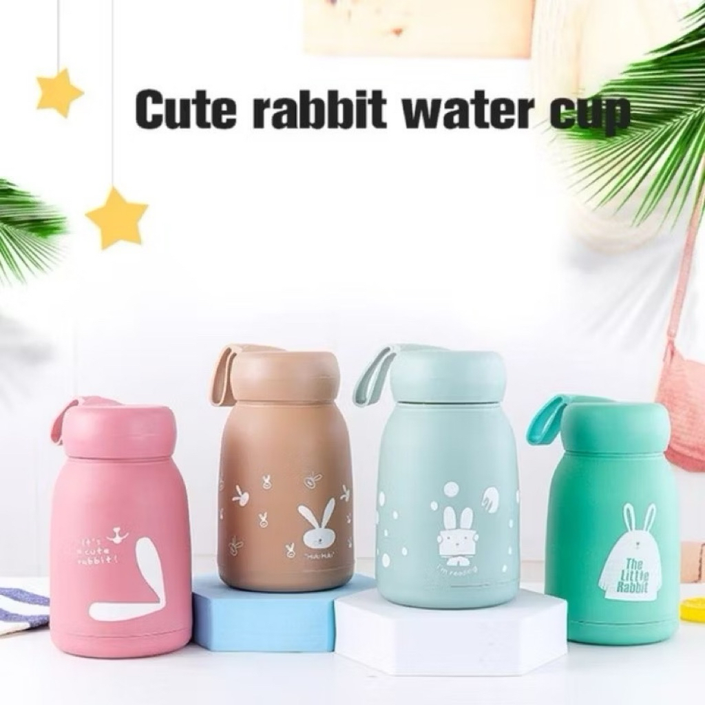 BOTOOL KELINCI MINI 330 ML BOTOL ANAK RABBIT TANPA BOX | BOTOL MINUM ANAK | BOTOL KACA TUMBLR ANAK |