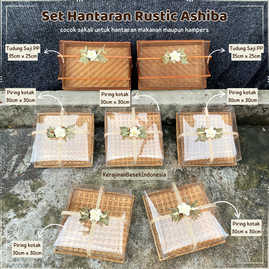 

SET BOX HANTARAN ASHIBA LENGKAP ISI 7 JUMBO BONUS HIASAN kotak seserahan hampers parsel unik bambu