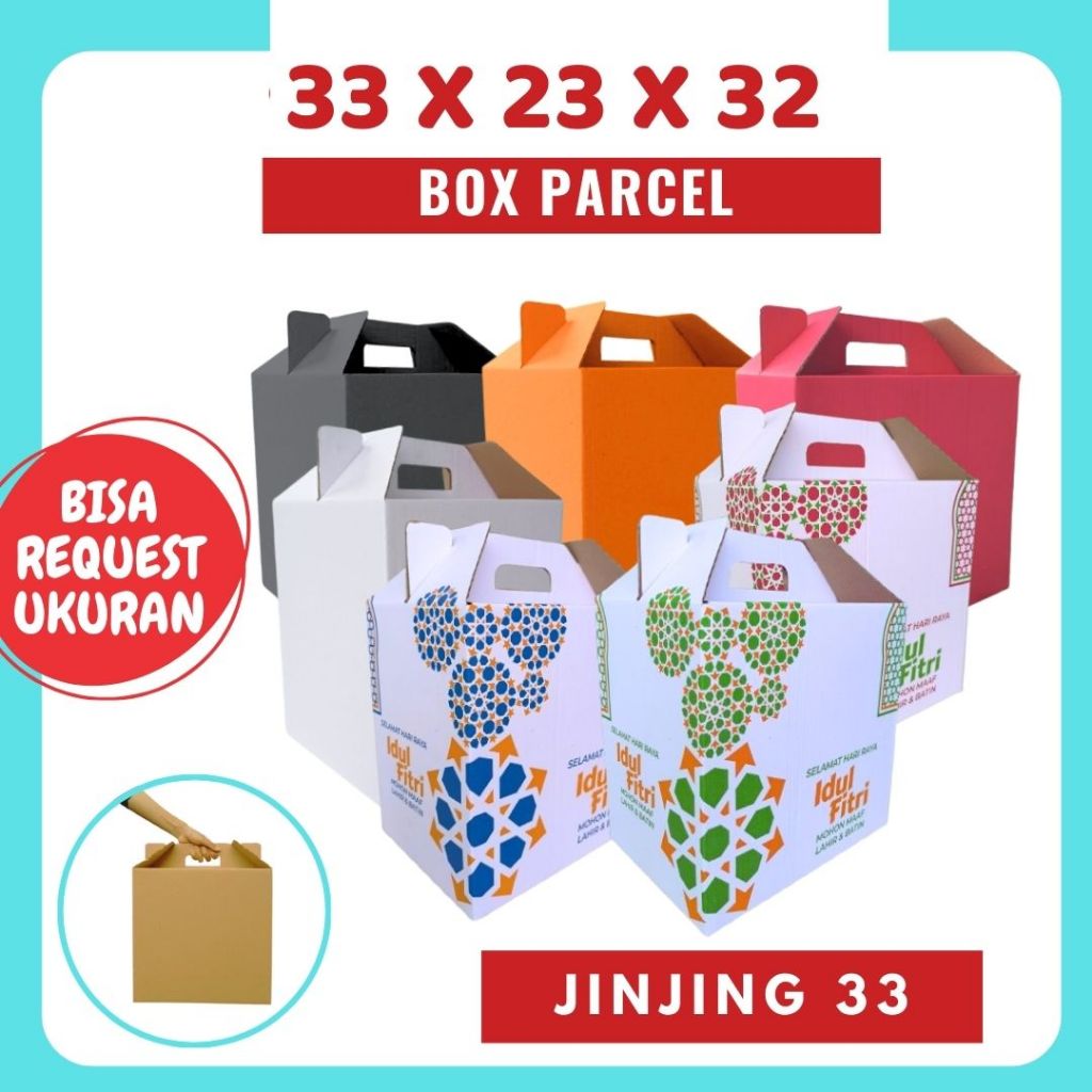 

Box Jinjing 33x23x32 Dus Parcel Packing/ Box Parcel / Box Lebaran/Dus Parsel Ied idul Fitri/Paket Sembako/Bingkisan sembako/hampers/eid mubarak