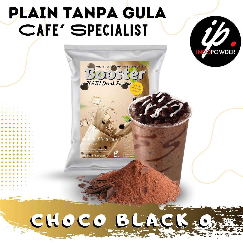

Indopowder - Bubuk Minuman Tanpa Gula / Plain CHOCO BLACK O 1Kg Untuk Cafe & Waralaba