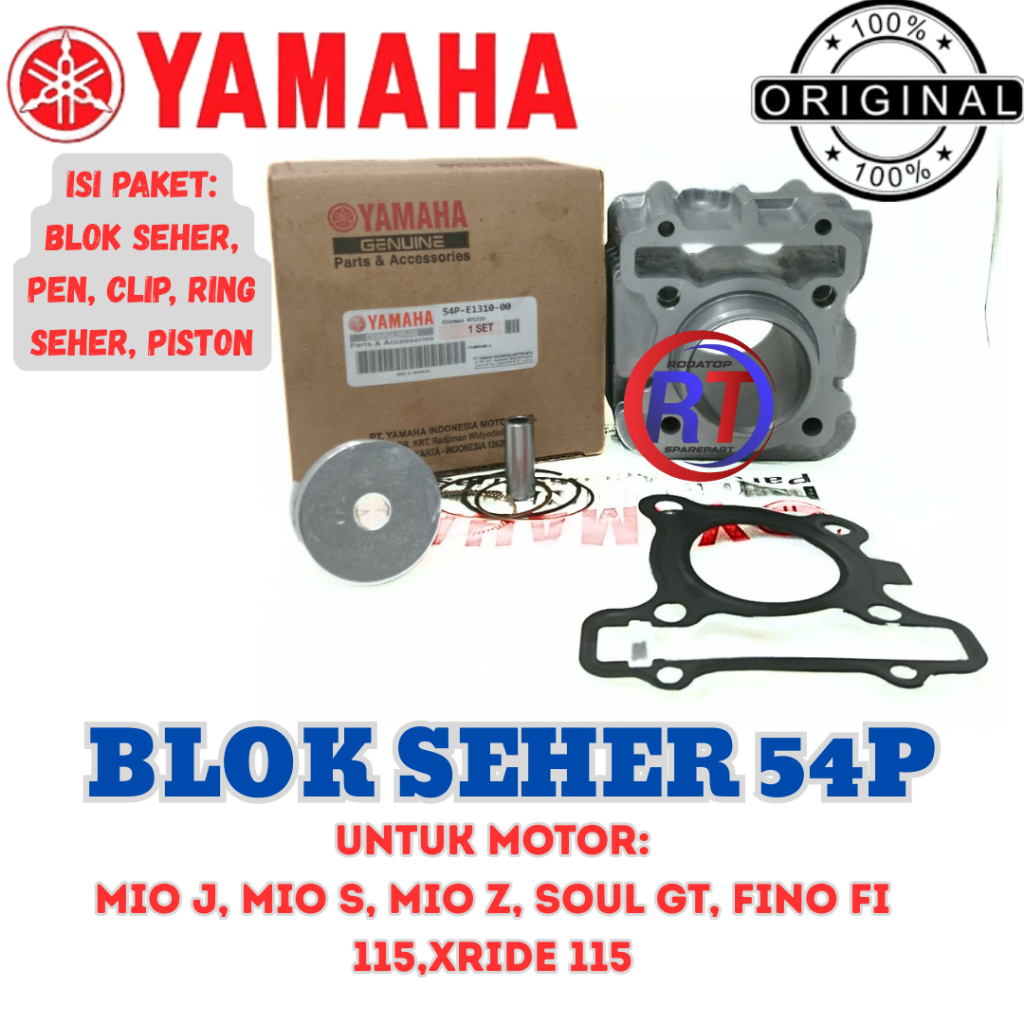 BLOK SEHER KODE 54P  CYLINDER BLOK ORIGINAL KUALITAS ASLI UNTUK MOTOR MIO J MIO S MIO Z SOUL GT  ORI