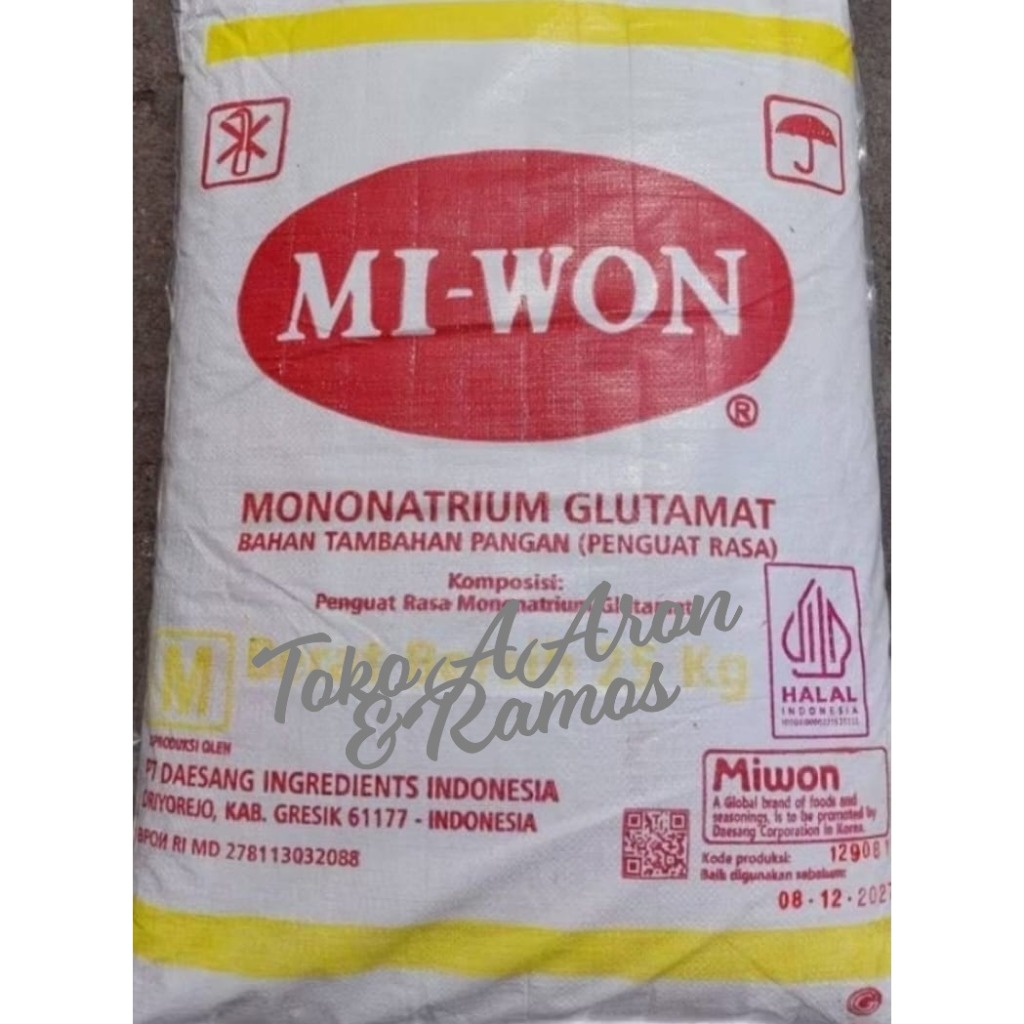 

MSG Monosodium Glutamat Micin / Vetsin / pecin Penyedap Mi-won / Miwon 25KG karungan