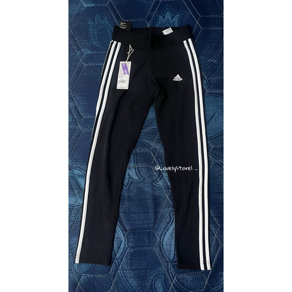 adidas Lifestyle LOUNGEWEAR Essentials 3-Stripes Leggings Women Black GL0723 legging adidas original