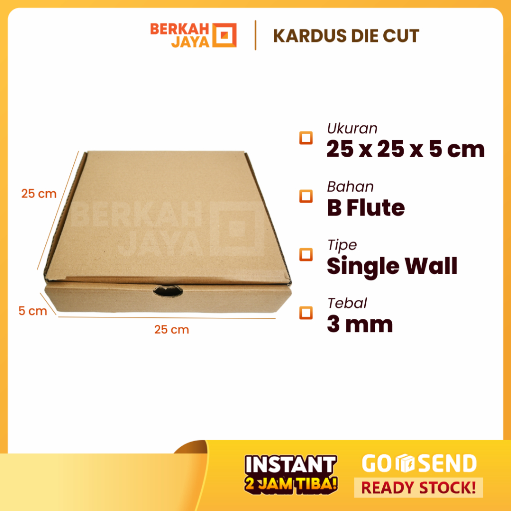 

[KHUSUS INSTANT] 25x25x5 cm Box Pizza / Kardus Die Cut/ Hampers / Dus Packing / Gift Box / Box Pigura Wisuda / Kotak Kado / Box Snack / Aksesoris / Hampers Kaos / Hampers Mukena (Kardus Pizza Coklat 25 x 25 x 5 cm)