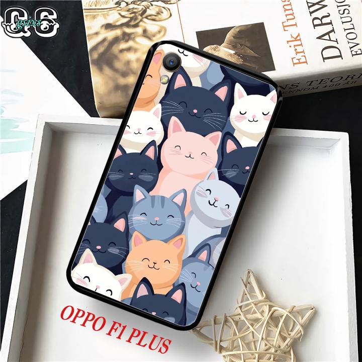 Casing Case Hp Oppo Oppo f1 Plus [ MOTIF KUCING ] Aneka casing, custom case, case aesthetic case mur