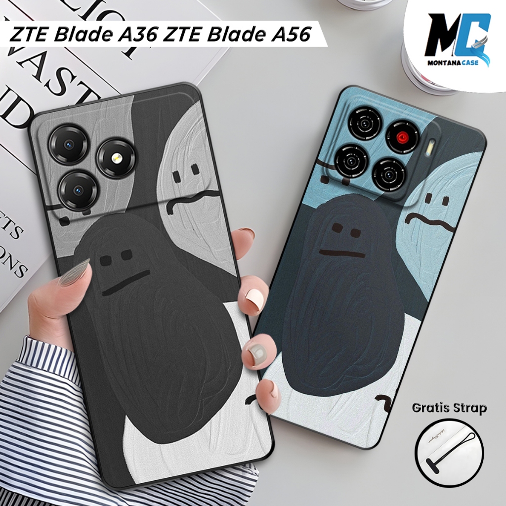 Montana Casing ZTE Blade A56 / ZTE Blade A36 Silikon Printing Gambar Cartoon | Case Full Karet HP ZT