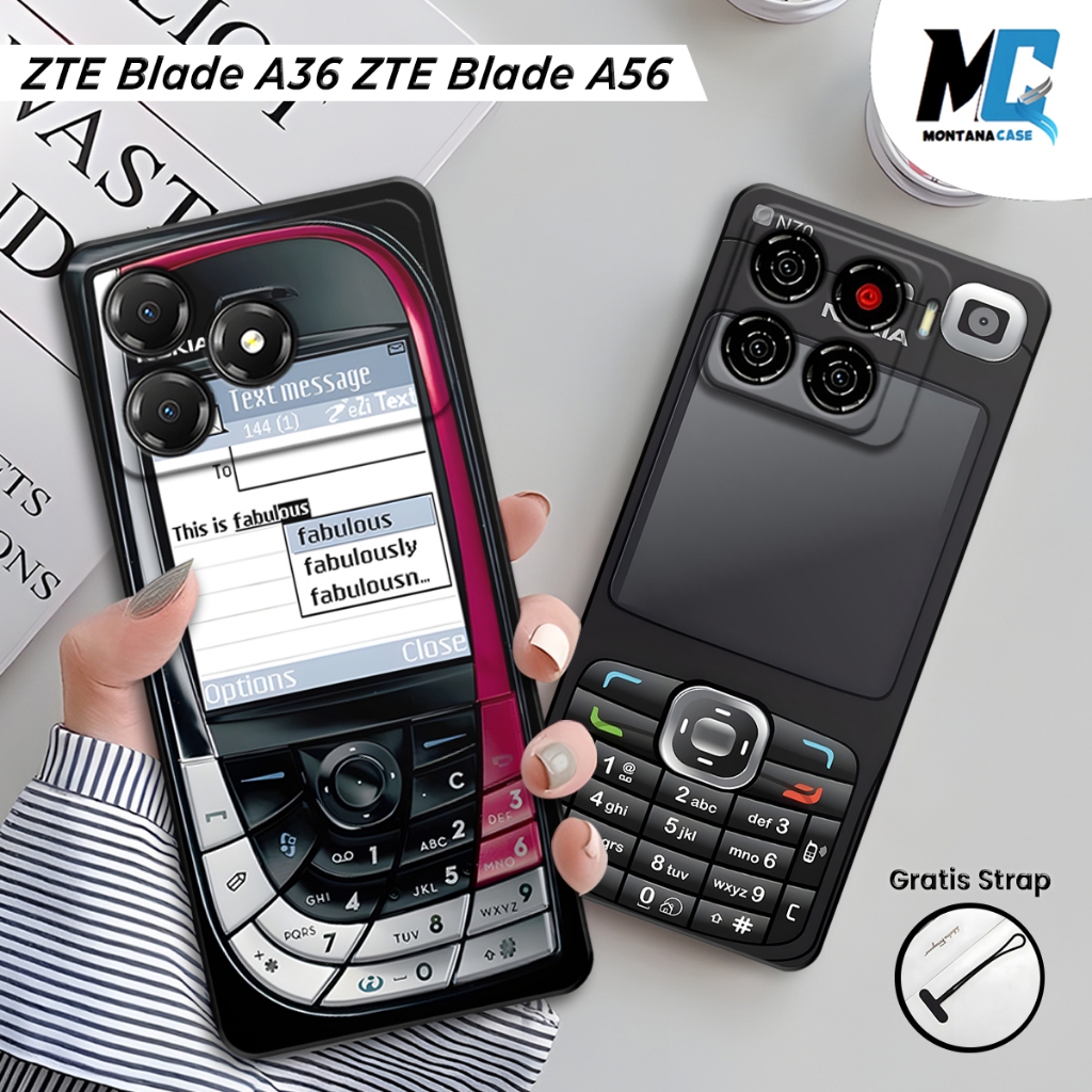 Montana Casing ZTE Blade A56 / ZTE Blade A36 Silikon Printing Gambar HP Jadul | Case Full Karet HP Z
