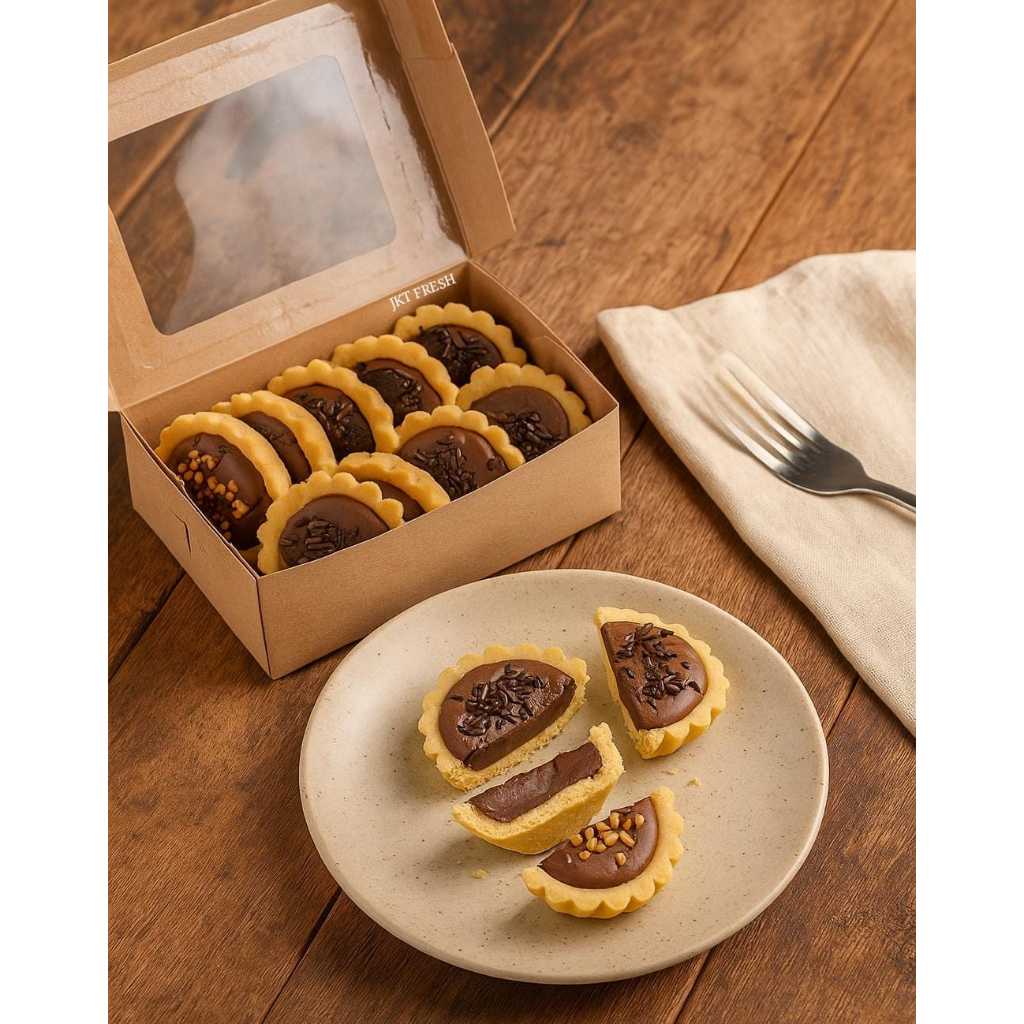 

aneka kue - pie cokelat isi 10