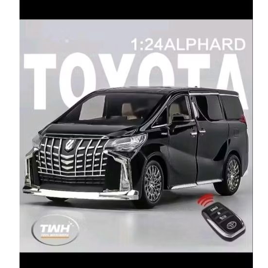 TWH Diecast mobil toyota alphard premium dengan remote infrared model 1: 24 (PRELOVED NEW BARANG BAR