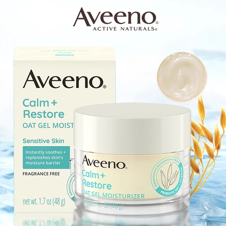 Aveeno Calm+ Restore Oat Gel Facial Moisturizer 48g