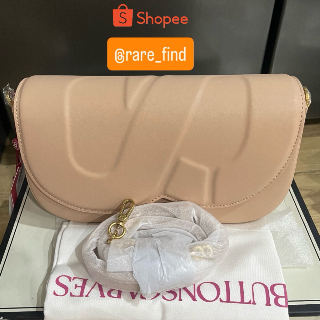 [NEW] SALE Original Buttonscarves Jenny Leather Bag Peach BS Limited Item Kulit Rare bukan Hitam Jan