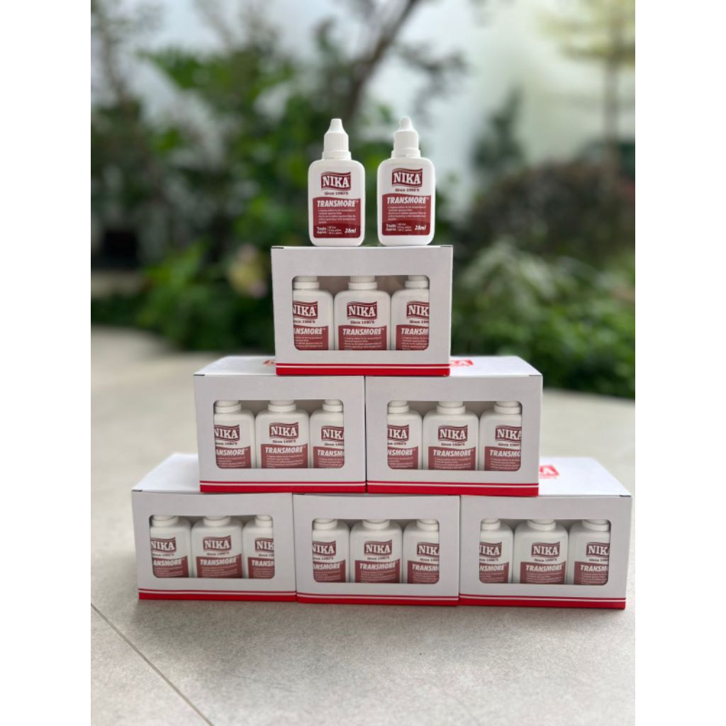 NIKA TRANSMORE 28ML JAMINAN ORIGINAL Bius Ikan / Penenang Ikan Arwana / Stabilizer