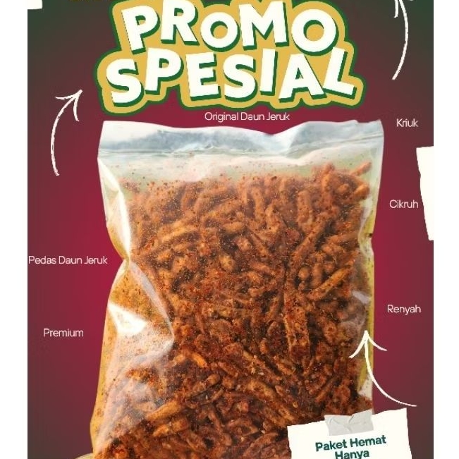 

BASRENG Original Pedas Daun Jeruk Murah Viral 30rb Snack Sultan Dijamin Bikin Nagih Renyah Premium