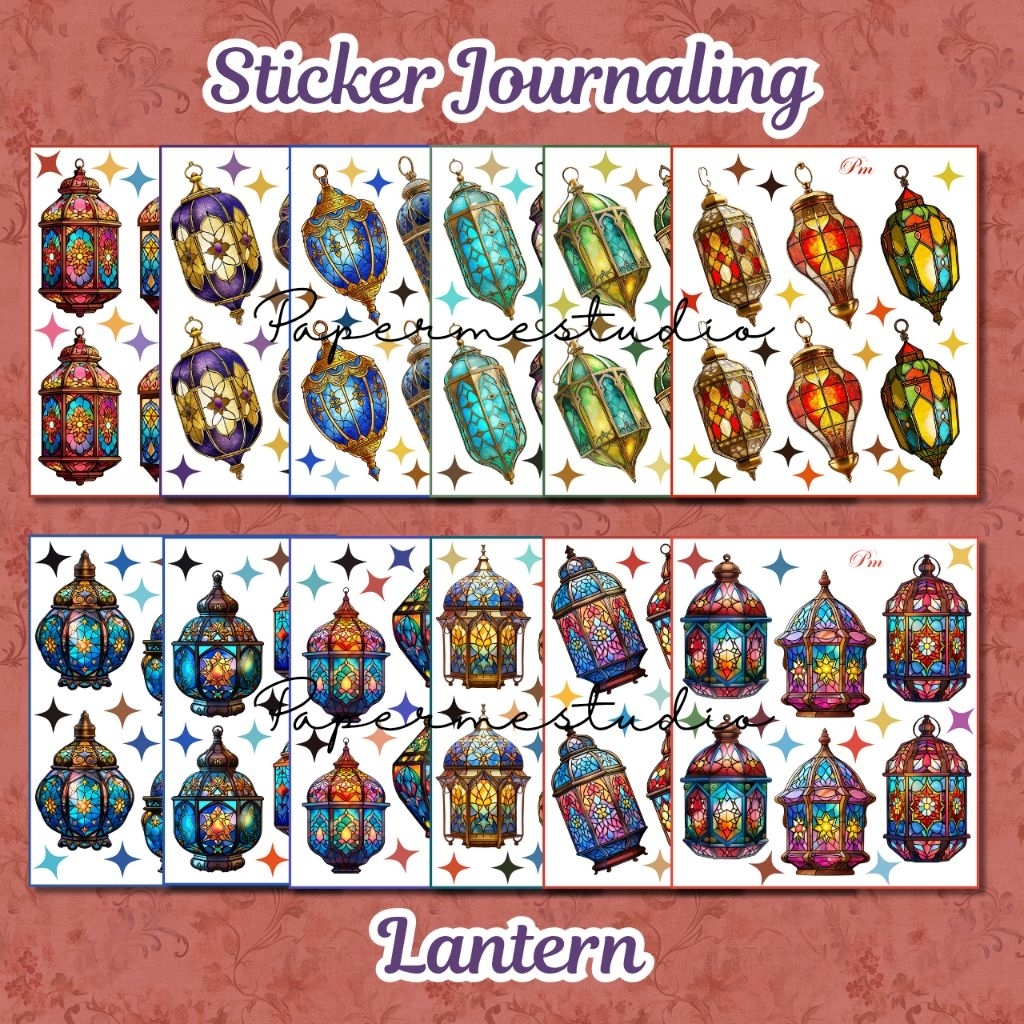 

STICKER - sticker lantern aesthetic dekorasi journal book vintage lentera PTA