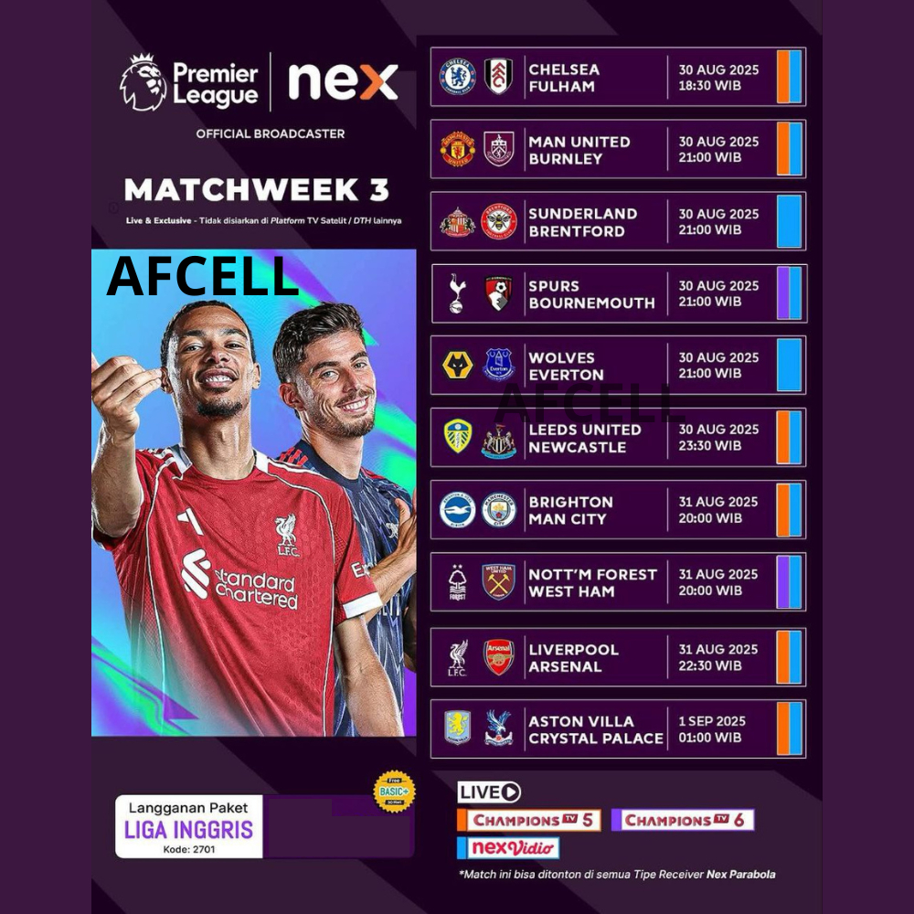 Voucher Paket Liga Inggris Nex Parabola