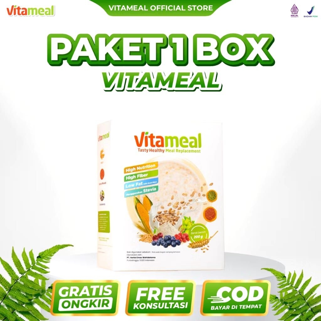 

VITAMEAL Sereal Diabetes Multigrain Bantu Turunkan Gula Darah Tinggi Normalkan Kadar Gula Cegah Diabetes Kolesterol Herbal Alami Tanpa Efek Samping