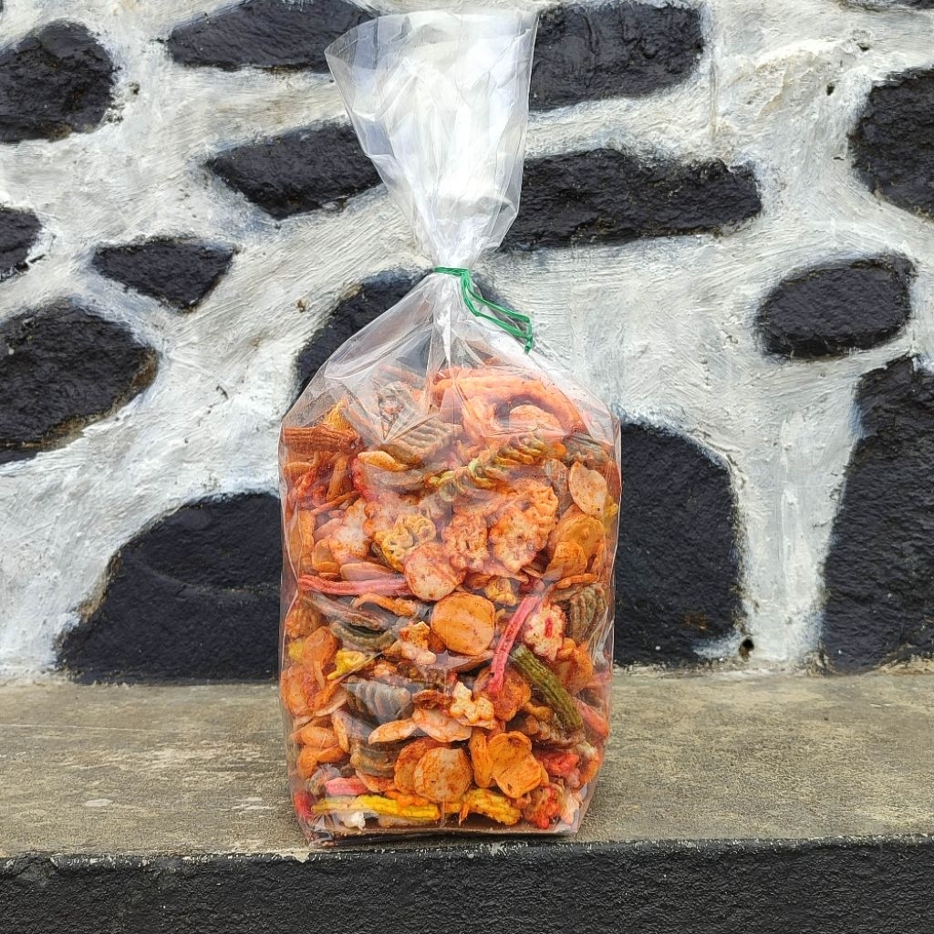 

KERUPUK Seblak Mix/Campur PEDAS Daun Jeruk 1kg 500gr 250gr